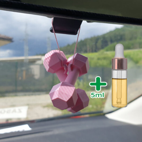 Osviežovač do auta 3D Fresh - ružové činky (burbonská vanilka) +5ml